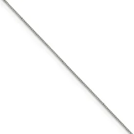 0.6mm, Sterling Silver, Solid Box Chain Necklace