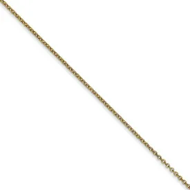 0.9mm 10k Yellow Gold Solid Cable Chain Necklace