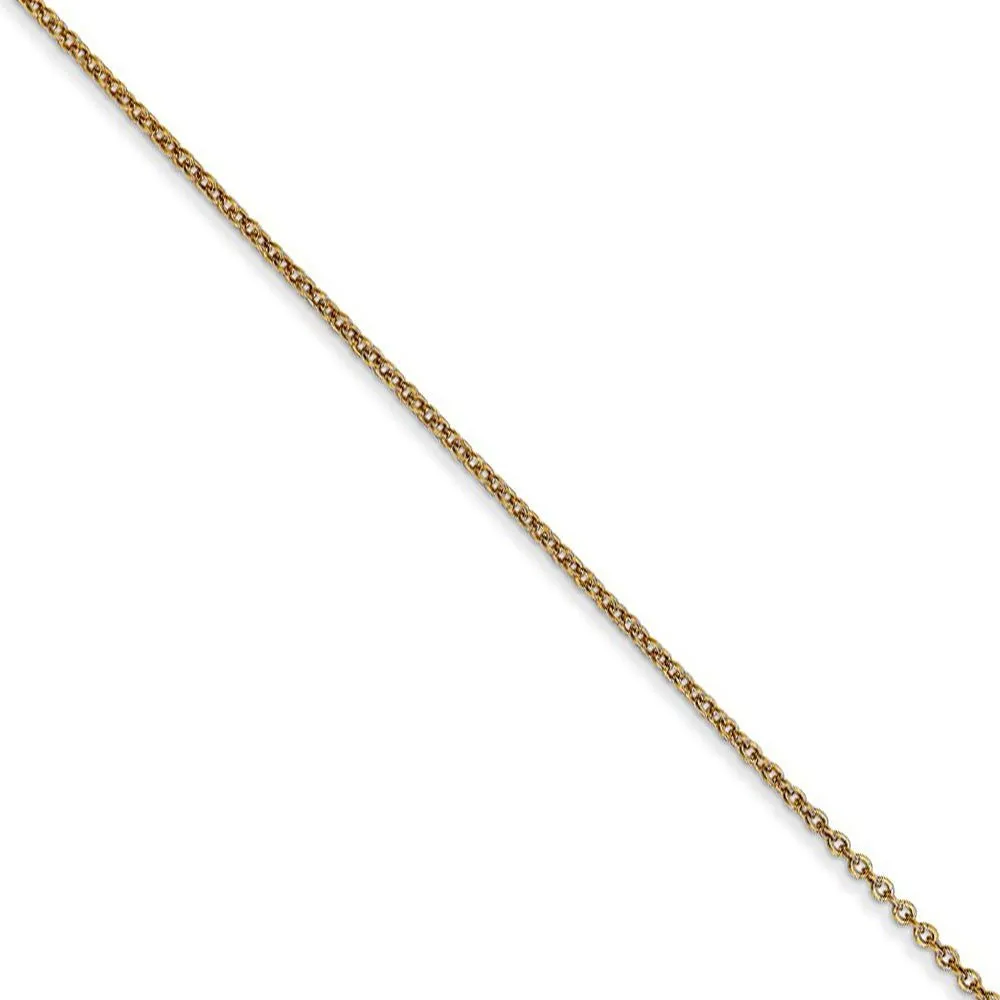 0.9mm 14k Yellow Gold Classic Cable Chain Necklace