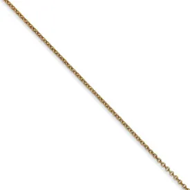 0.9mm 14k Yellow Gold Classic Cable Chain Necklace