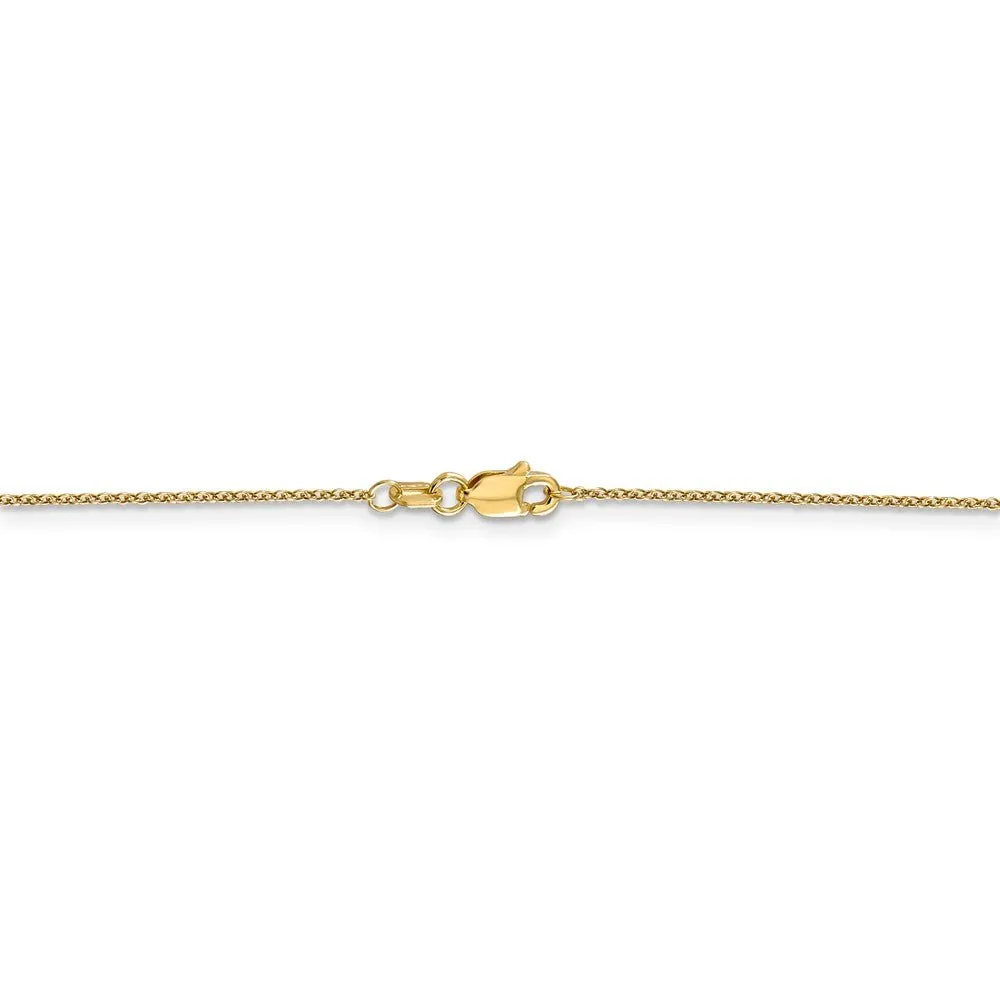 0.9mm 14k Yellow Gold Classic Cable Chain Necklace