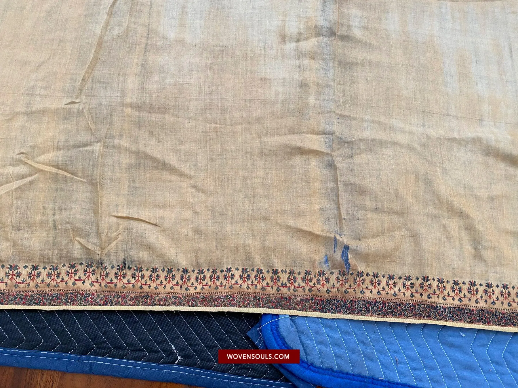 1510 SOLD - Superfine Antique Kashmir Pashmina Dochalla Long Shawl