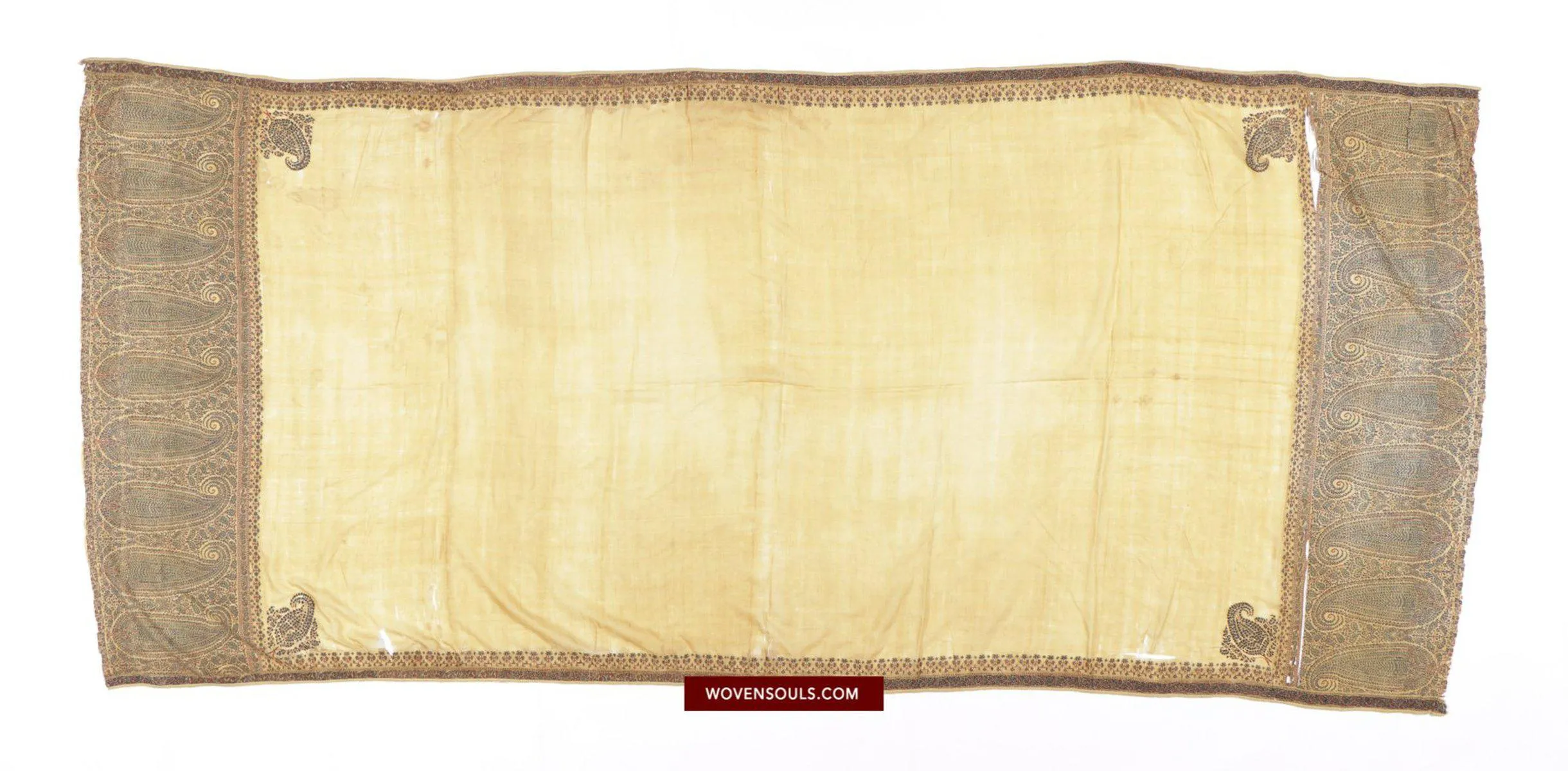 1510 SOLD - Superfine Antique Kashmir Pashmina Dochalla Long Shawl