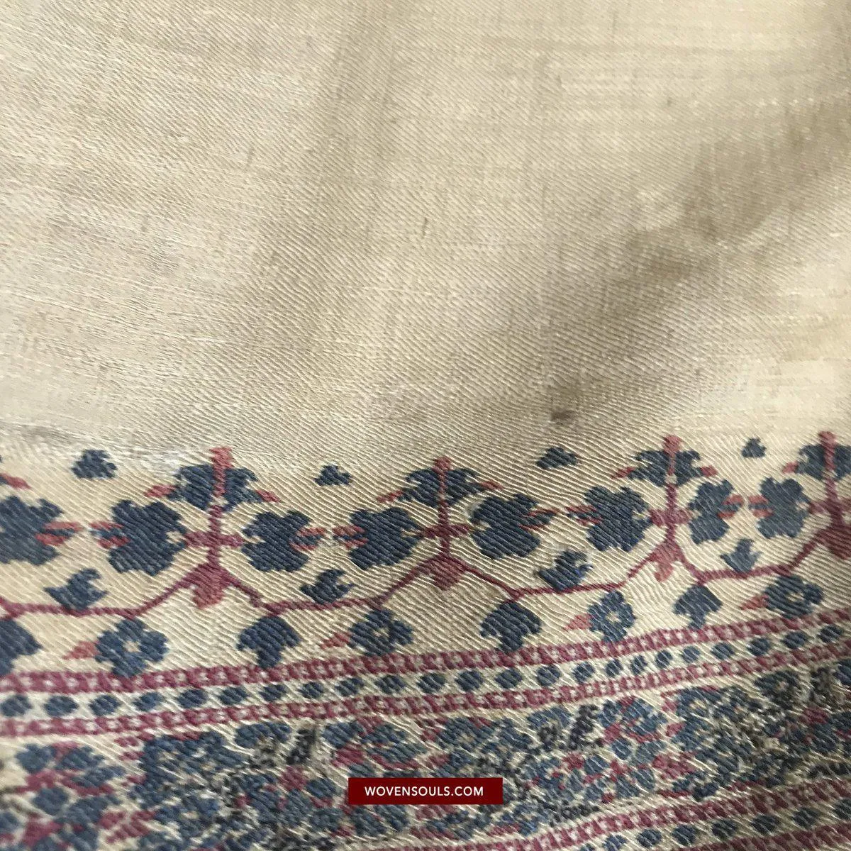 1510 SOLD - Superfine Antique Kashmir Pashmina Dochalla Long Shawl