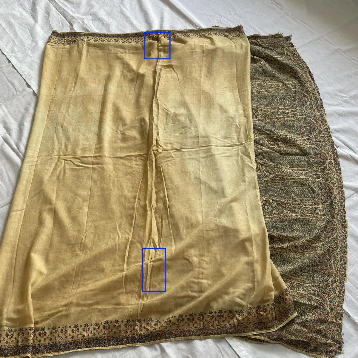 1510 SOLD - Superfine Antique Kashmir Pashmina Dochalla Long Shawl