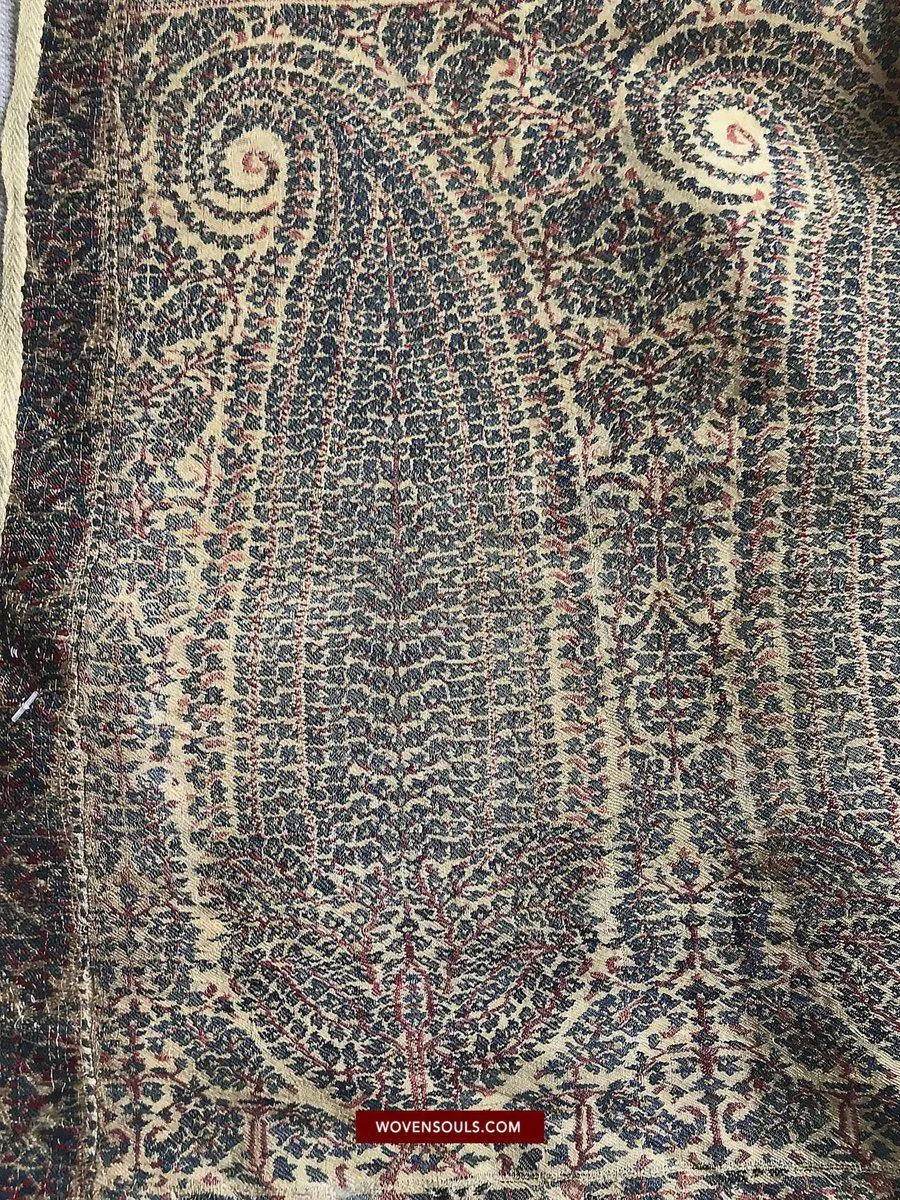 1510 SOLD - Superfine Antique Kashmir Pashmina Dochalla Long Shawl