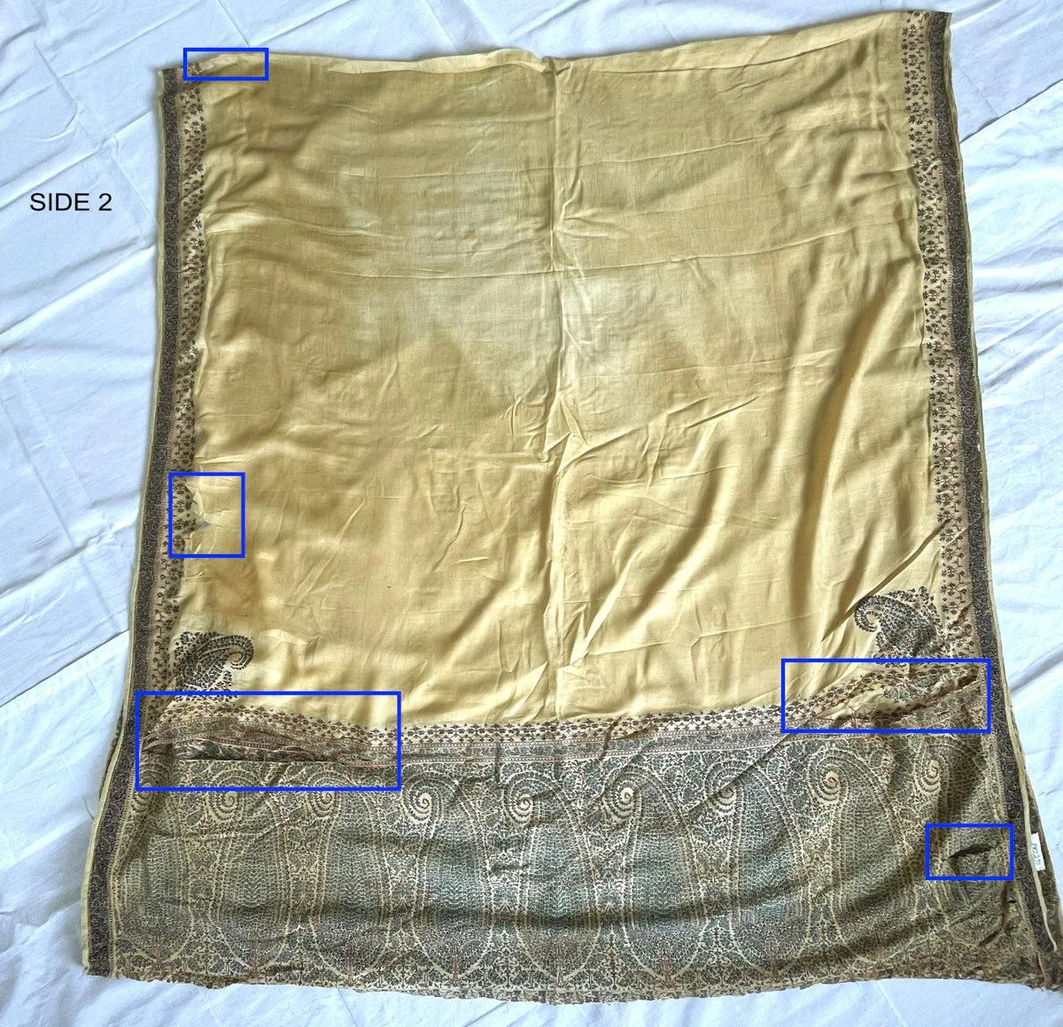 1510 SOLD - Superfine Antique Kashmir Pashmina Dochalla Long Shawl