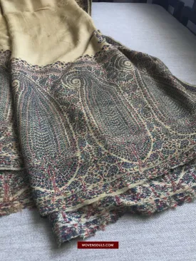 1510 SOLD - Superfine Antique Kashmir Pashmina Dochalla Long Shawl