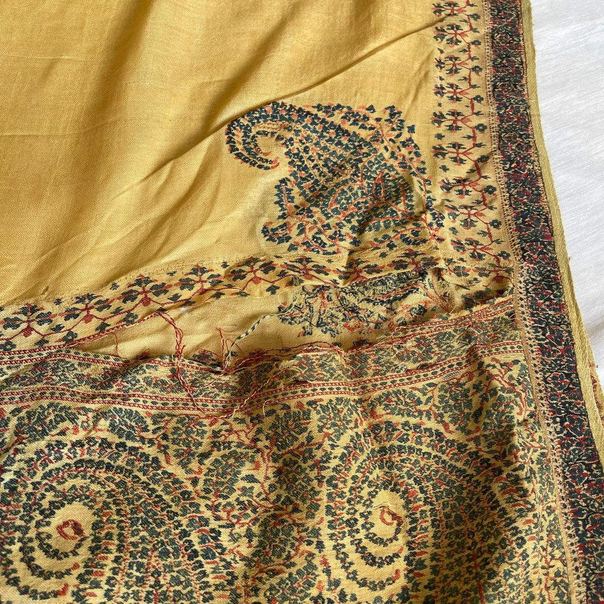 1510 SOLD - Superfine Antique Kashmir Pashmina Dochalla Long Shawl