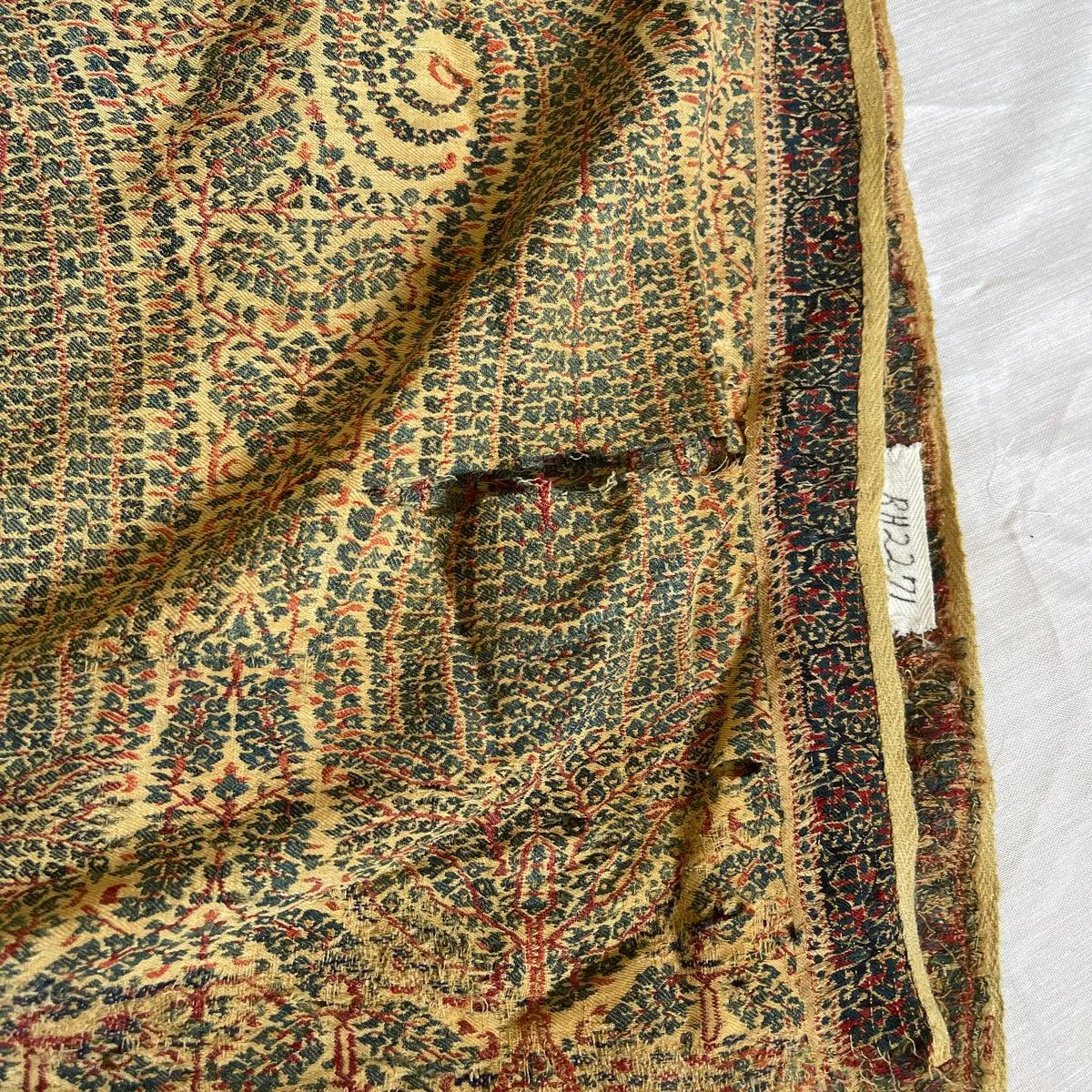 1510 SOLD - Superfine Antique Kashmir Pashmina Dochalla Long Shawl