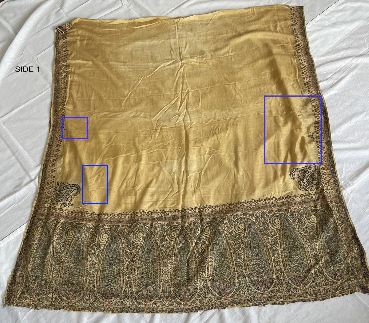 1510 SOLD - Superfine Antique Kashmir Pashmina Dochalla Long Shawl