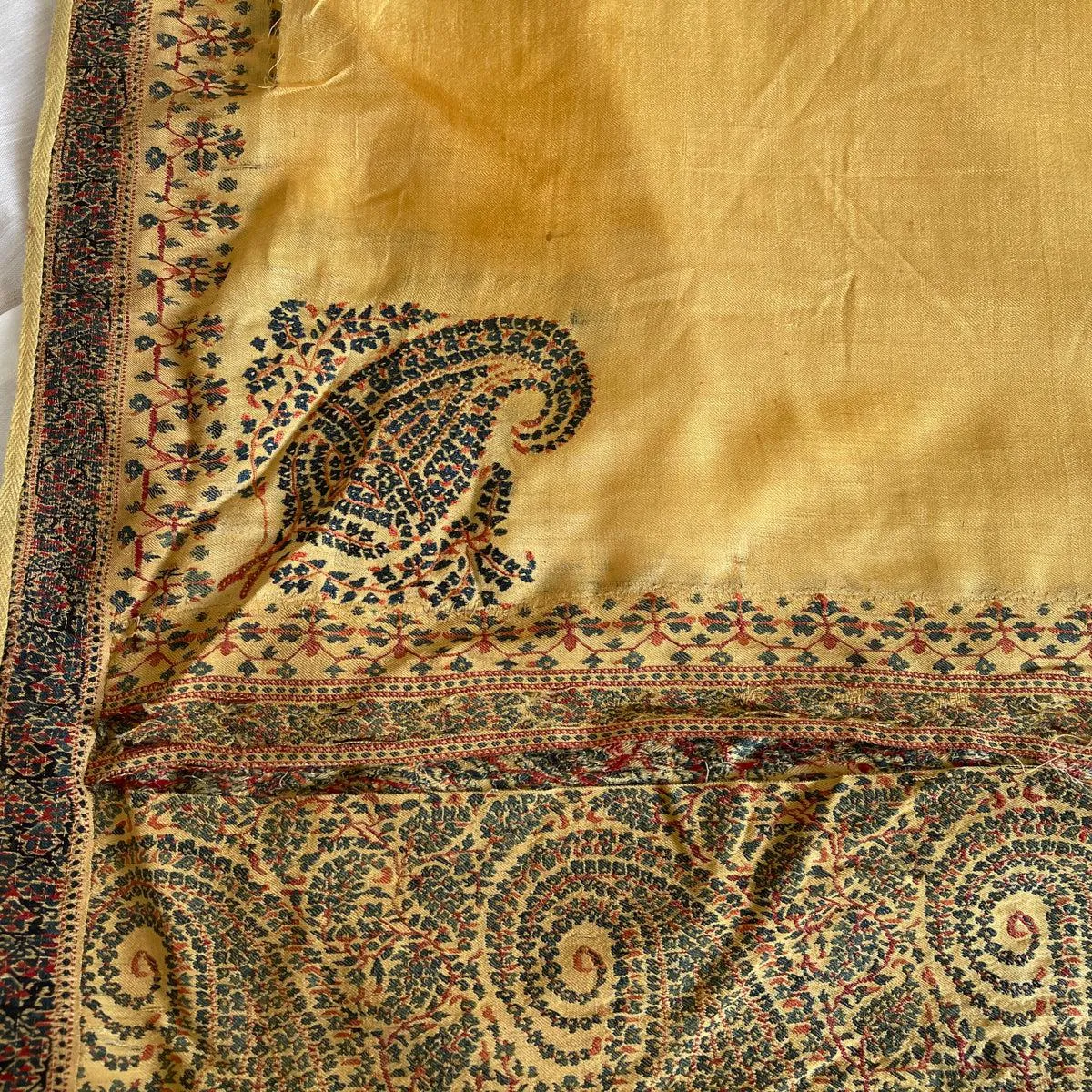 1510 SOLD - Superfine Antique Kashmir Pashmina Dochalla Long Shawl