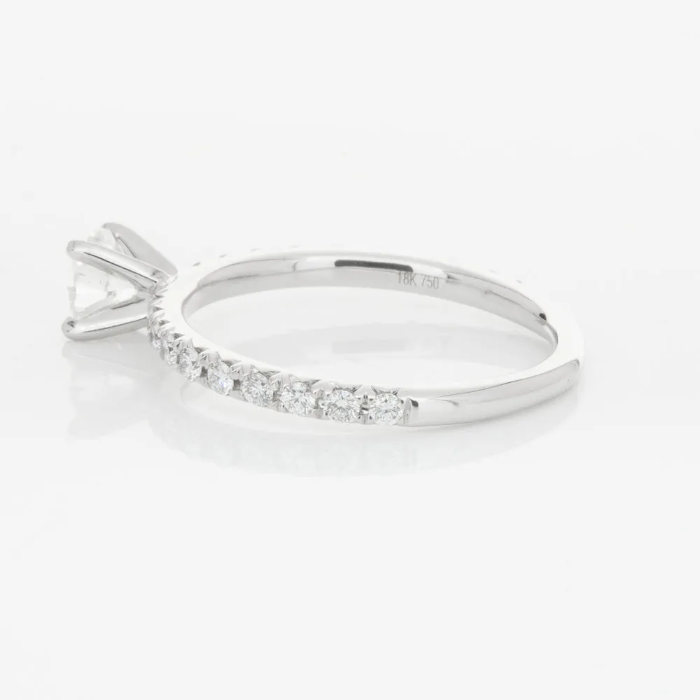 18ct White Gold .51ct Diamond Comet Ring