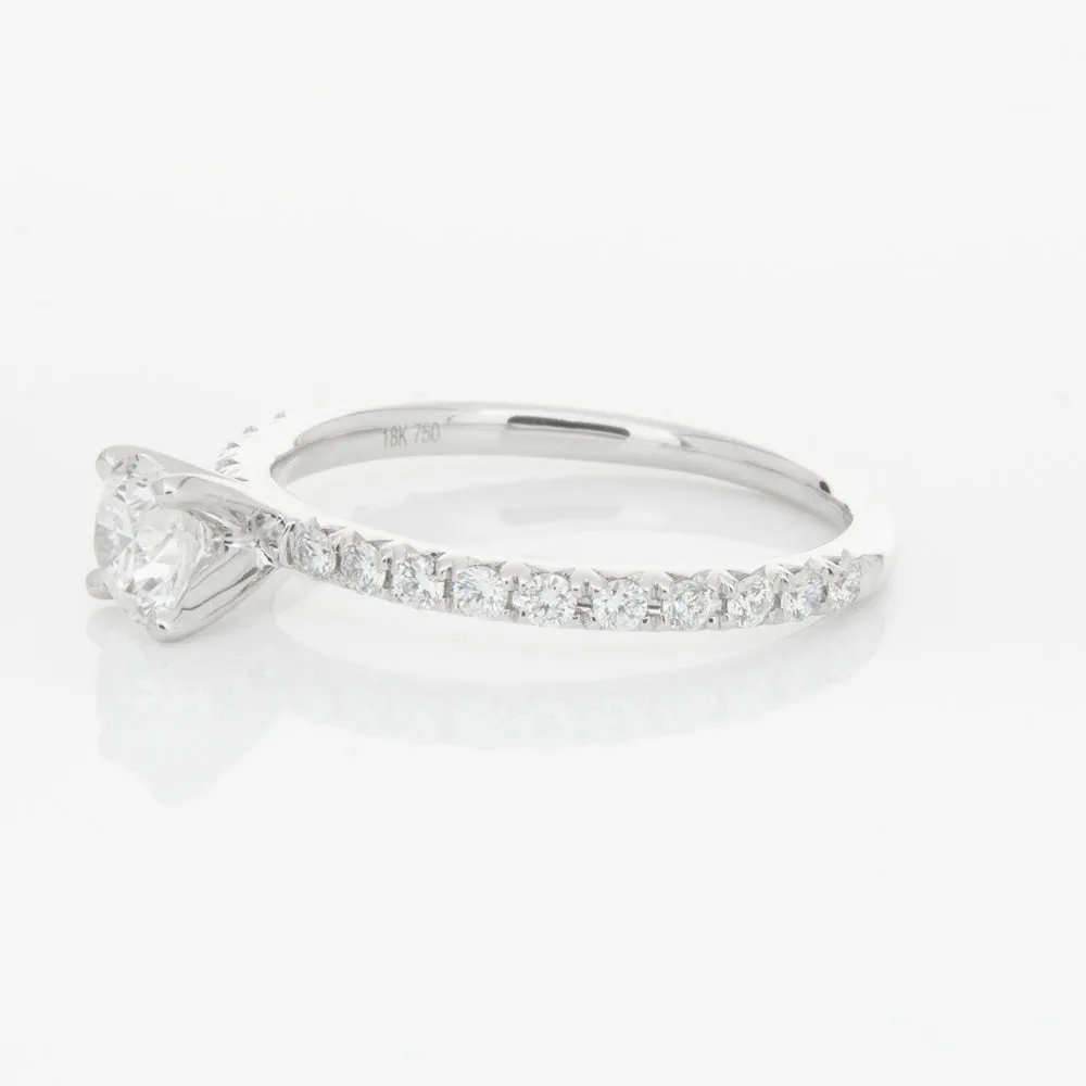 18ct White Gold .51ct Diamond Comet Ring