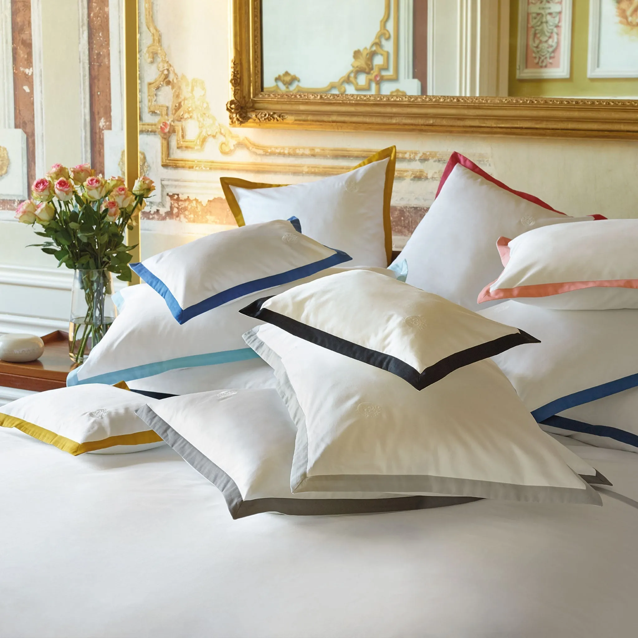430TC Sateen Pillowcase Set | Amalia Home Prado