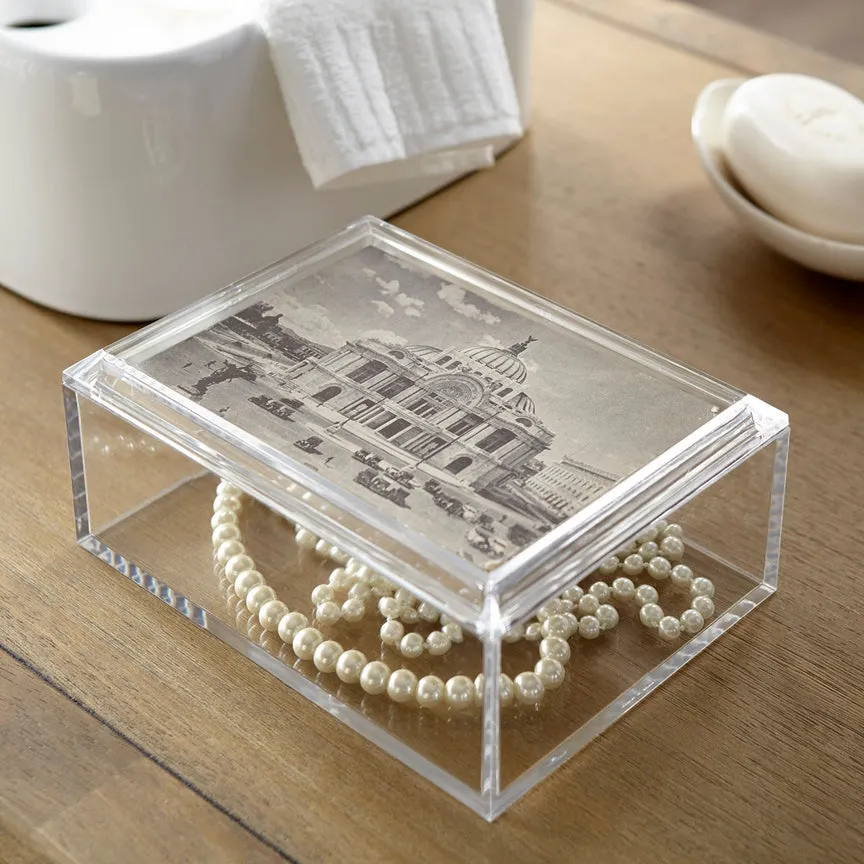 ACRYLIC JEWELRY BOX WITH 5X7 PHOTO FRAME LID