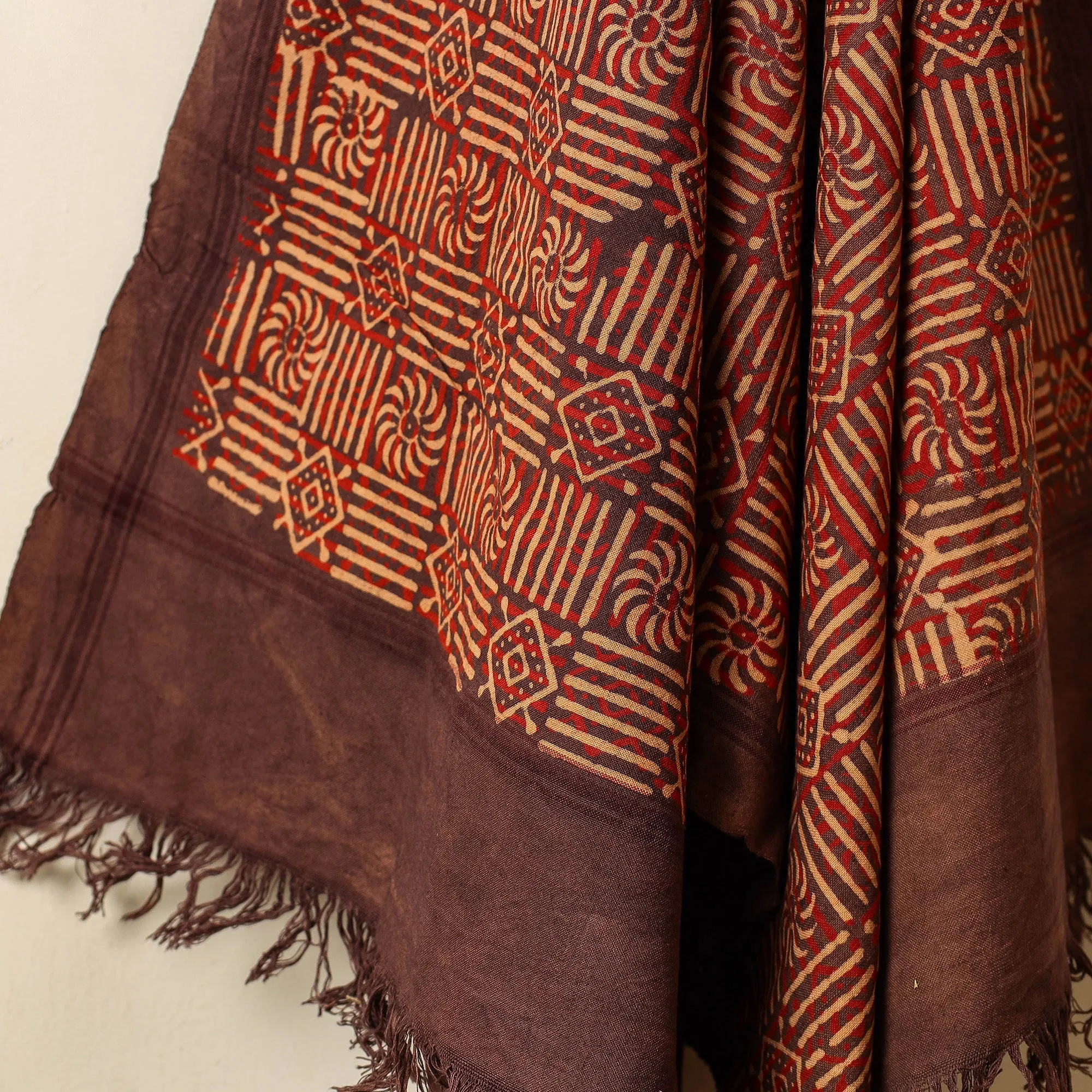 Ajrakh Block Printed Handloom Cotton Towel