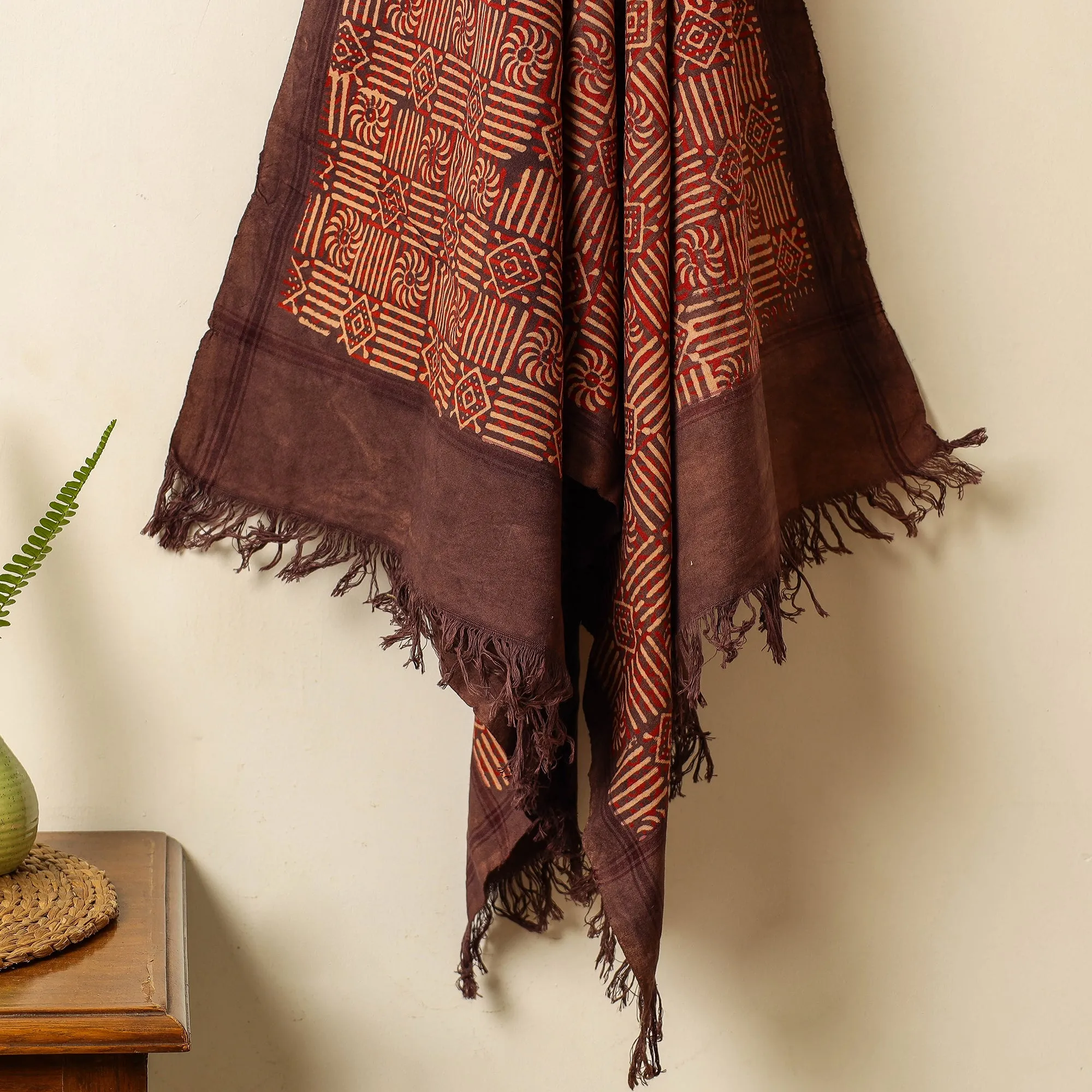 Ajrakh Block Printed Handloom Cotton Towel