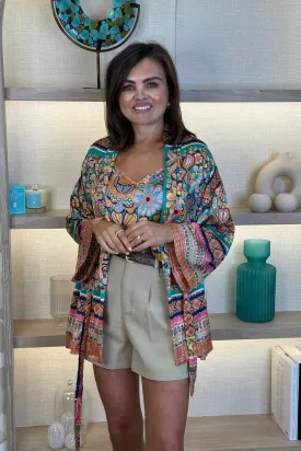 Becca Printed Kimono In Multi