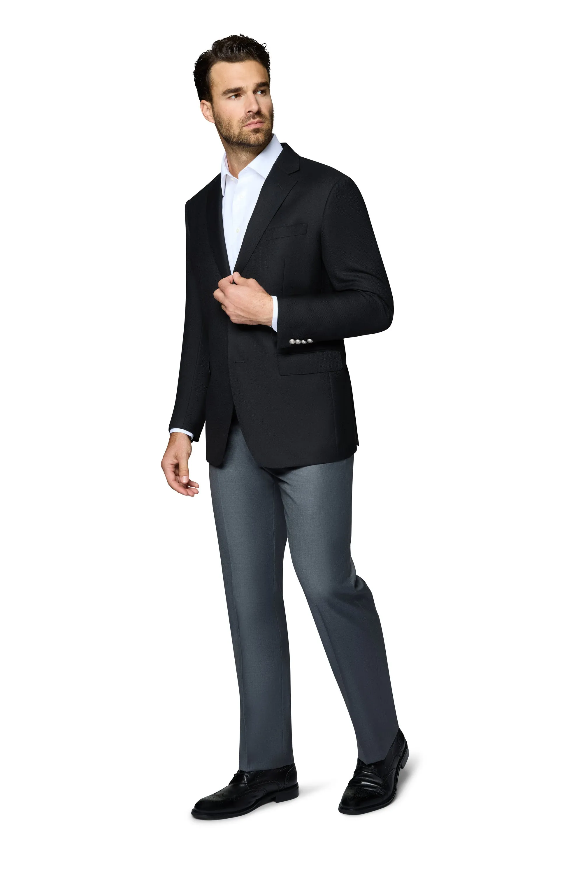 Berragamo Elegant Wool Blazer Modern Fit - Black