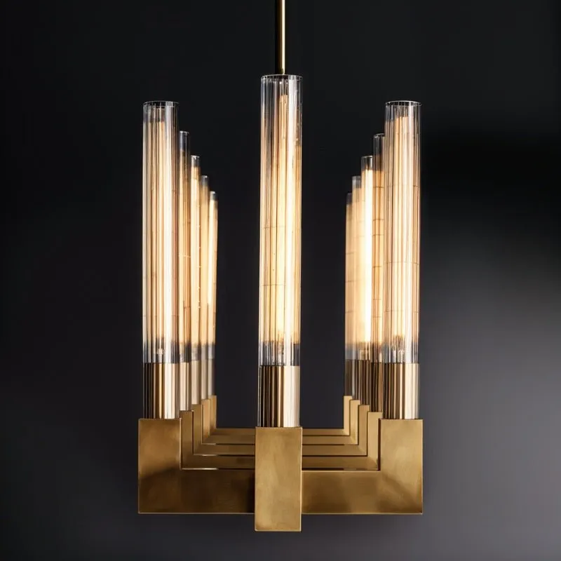 Linear Birta Chandelier: Modern LED Light Fixture for Stylish Home Décor