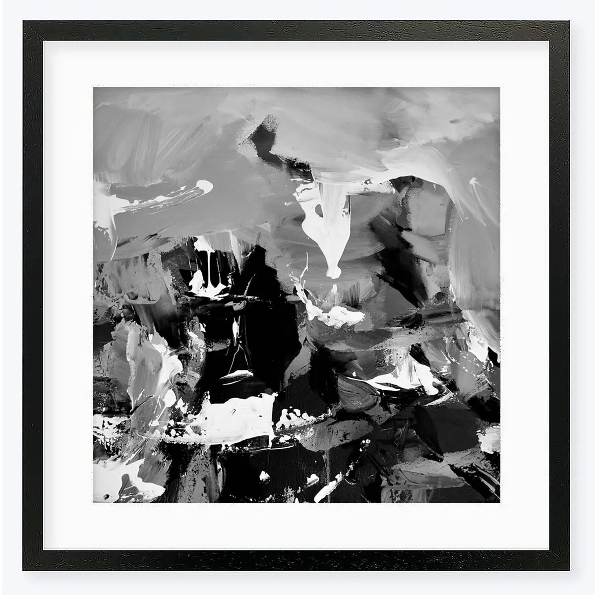 Black Abstraction II Framed Art Print