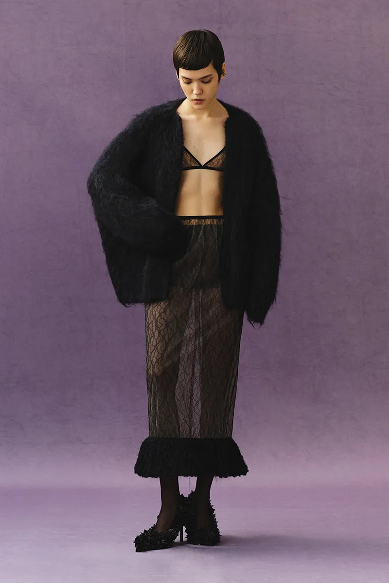 BLACK KNITTED CARDIGAN
