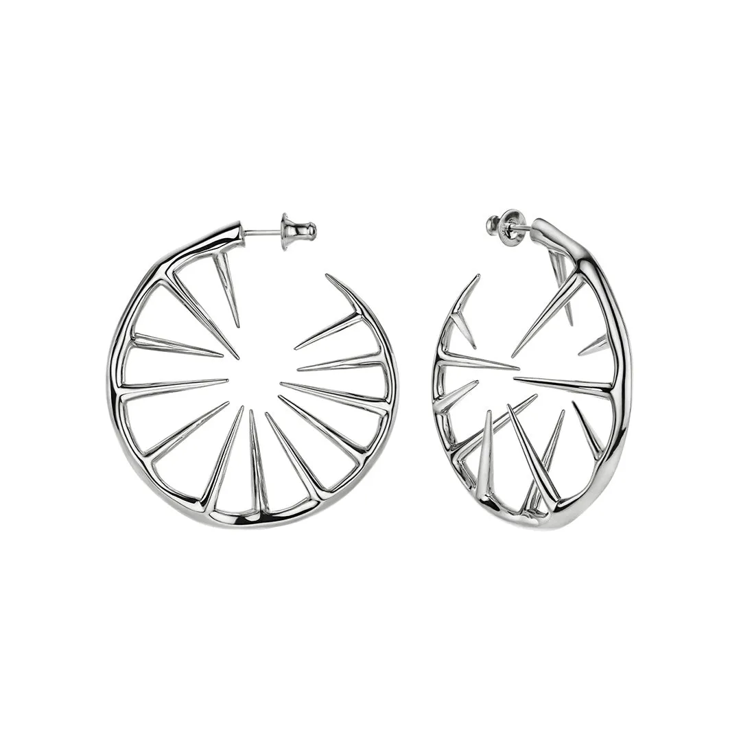 Blackthorn Hoop Earrings - Silver