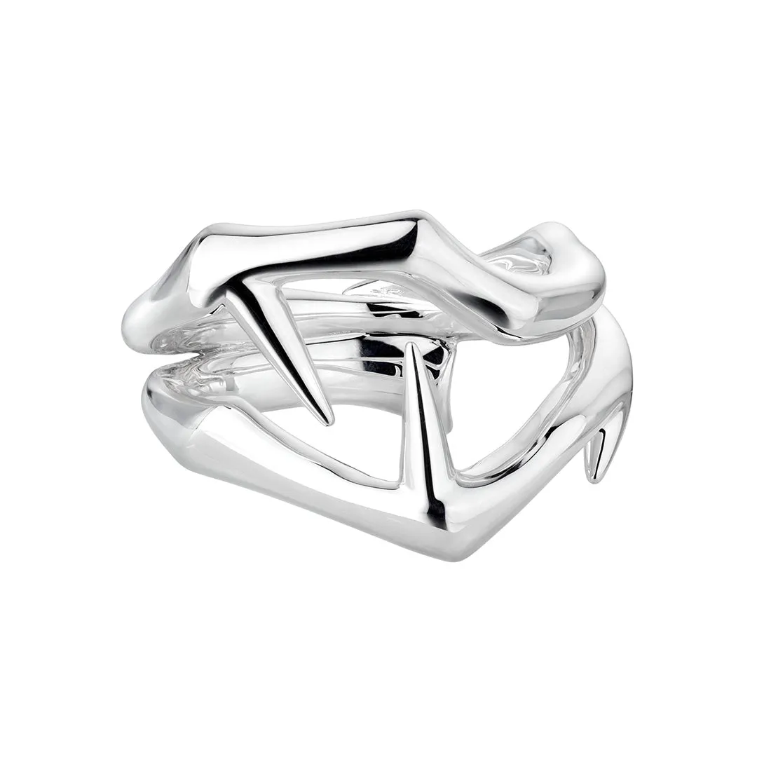 Elegant Silver Blackthorn Ring - Premium Quality