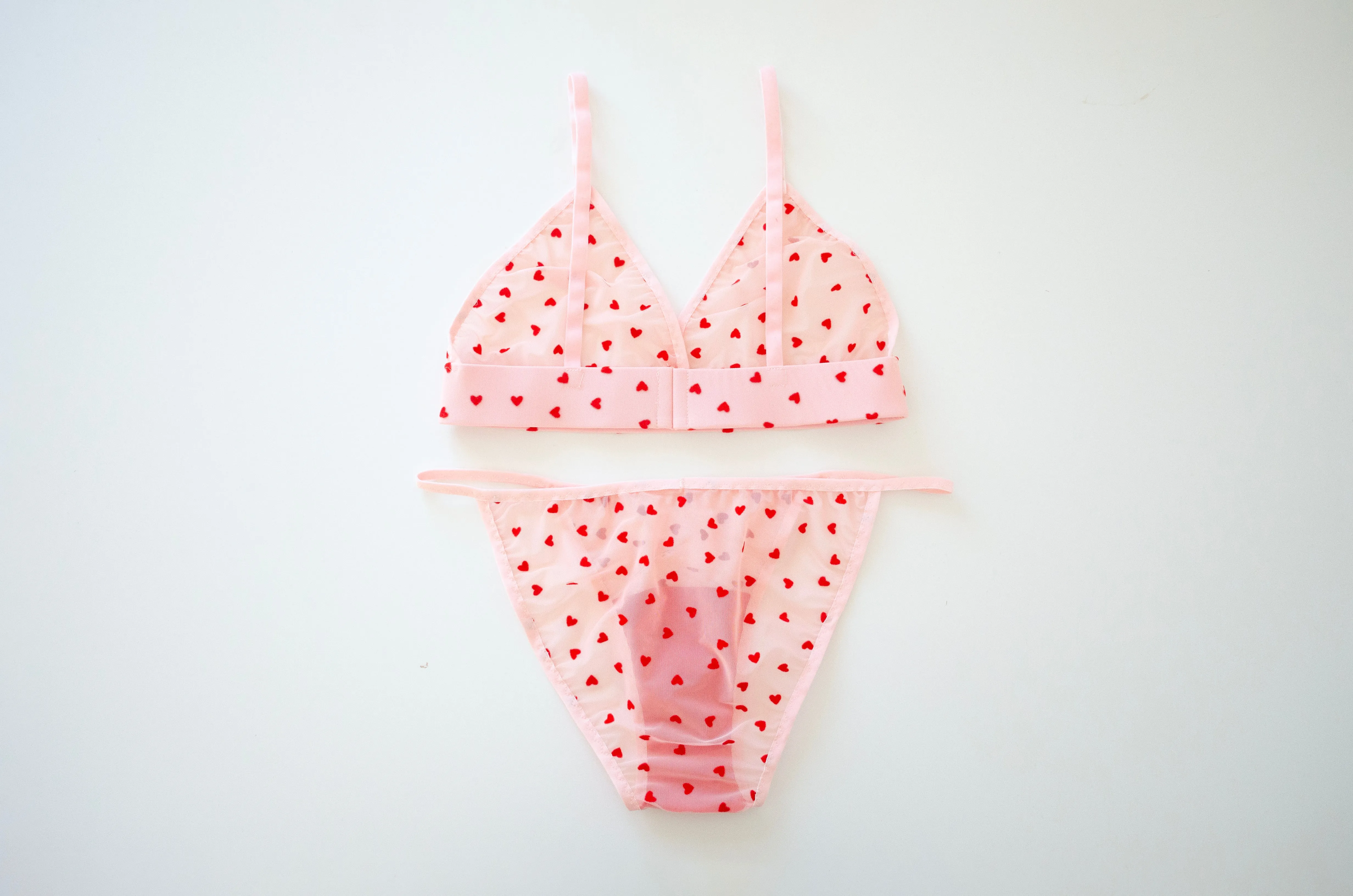 Blush Mesh Heart Set