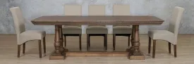 Charlotte Fluted Wood Top & Windsor 8 Seater Dining Set