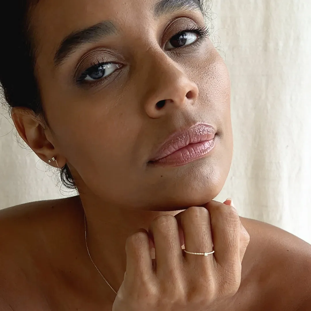 Elegant 14k Gold Diamond Chain Earrings - Alva Collection