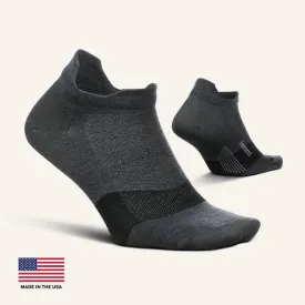 Features Merino 10 Max Cushion Tab Sock in Gray