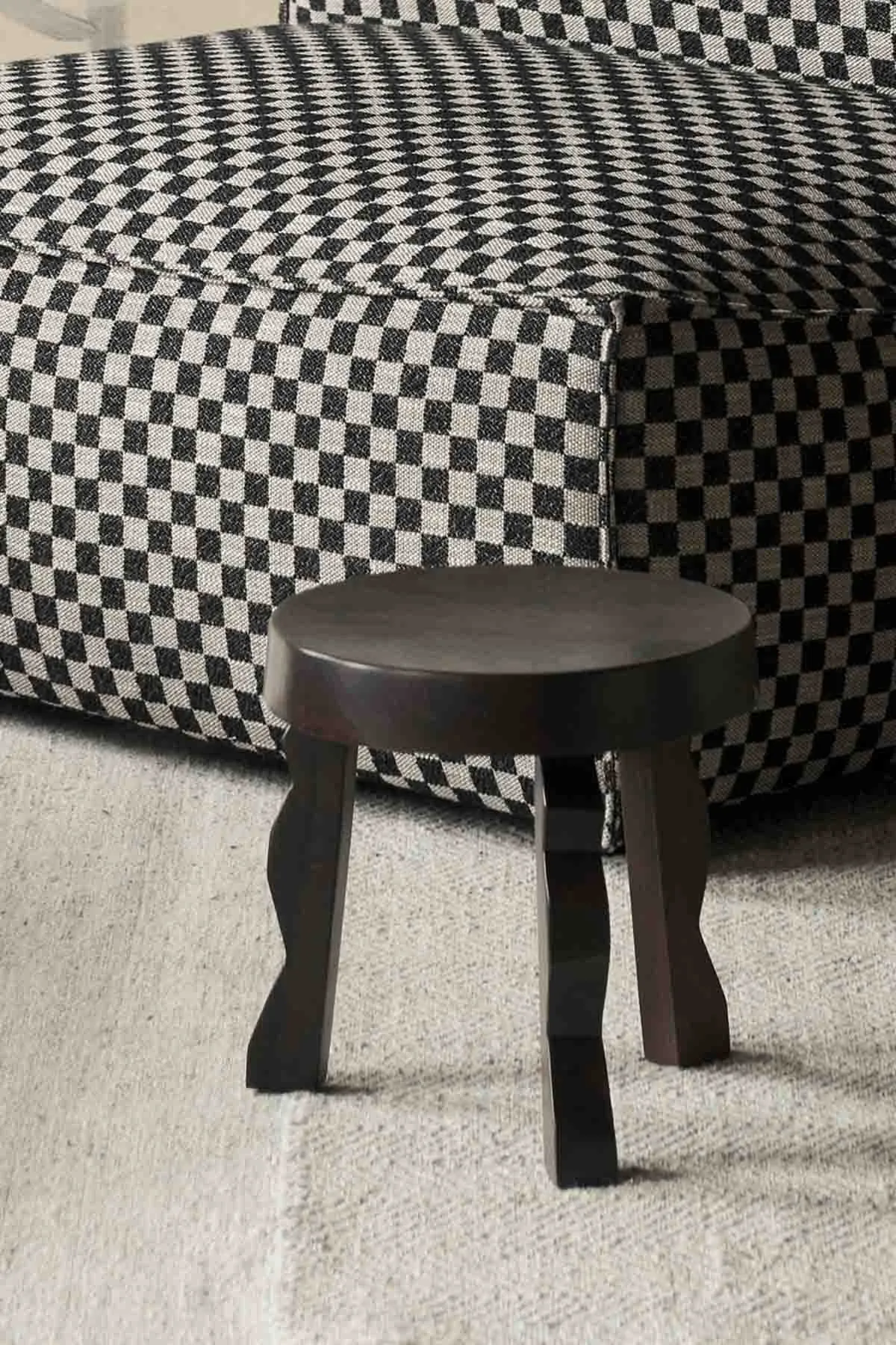 Ferm Living Faye Stool - Dark Stained Mango