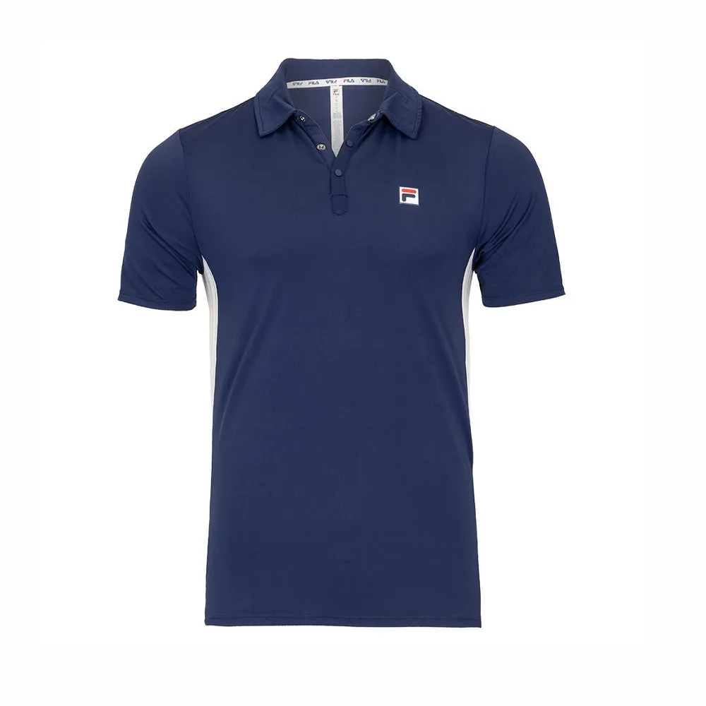 Fila Essentials Performance Iconic Settanta Polo (Men's) - Fila Navy/Angora