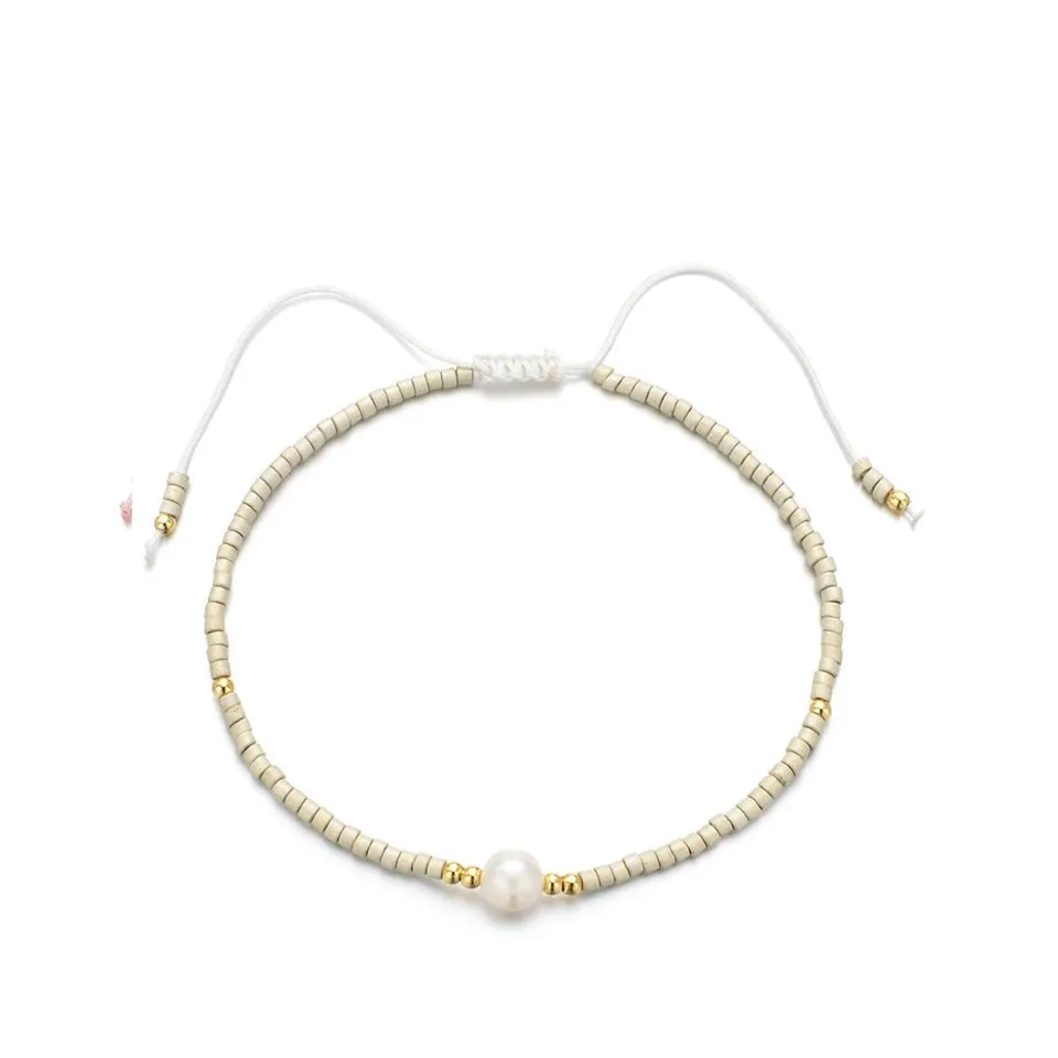 Friendship Bead Bracelet with Freshwater Pearl