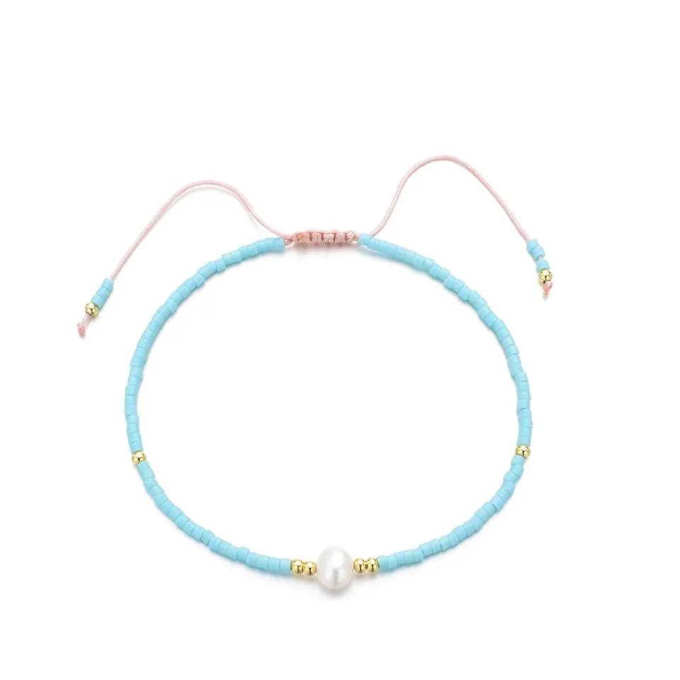 Friendship Bead Bracelet with Freshwater Pearl