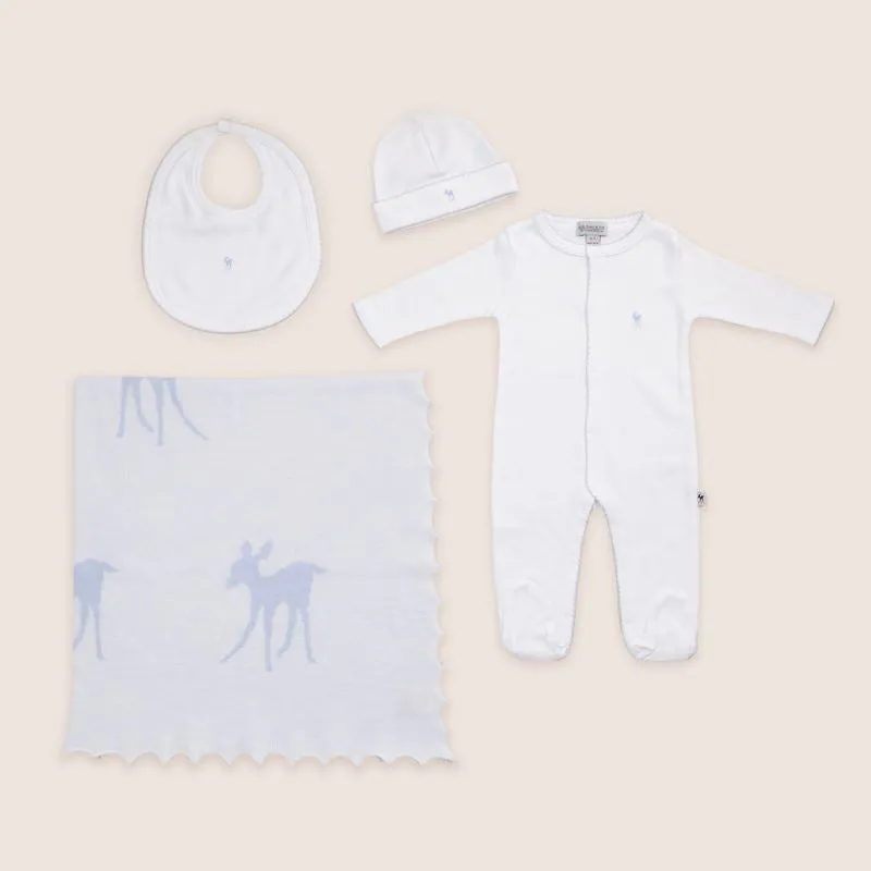 G.H.Hurt & Son Baby Fawn Gift Set - Blue