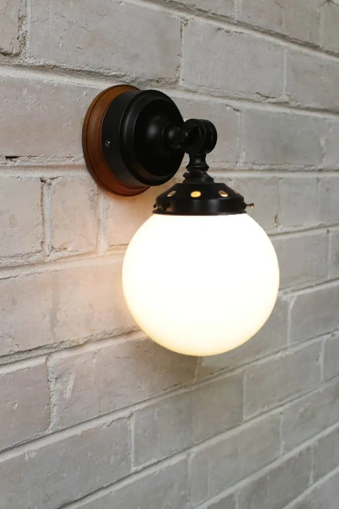 Glass Ball Swivel Wall Light