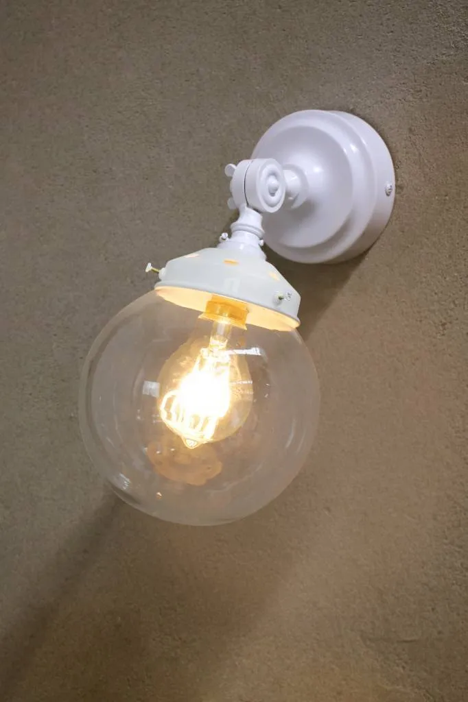 Glass Ball Swivel Wall Light