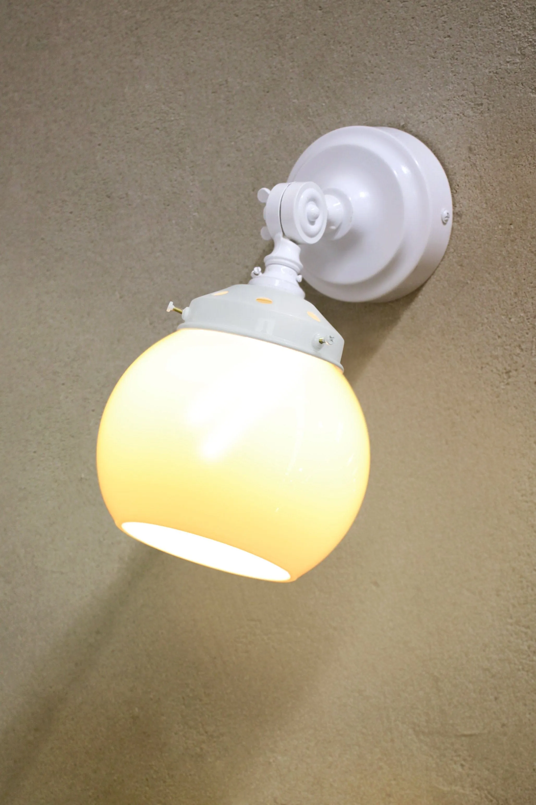 Glass Ball Swivel Wall Light