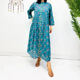 Hand Block Printed Maxi Bohemian Dress