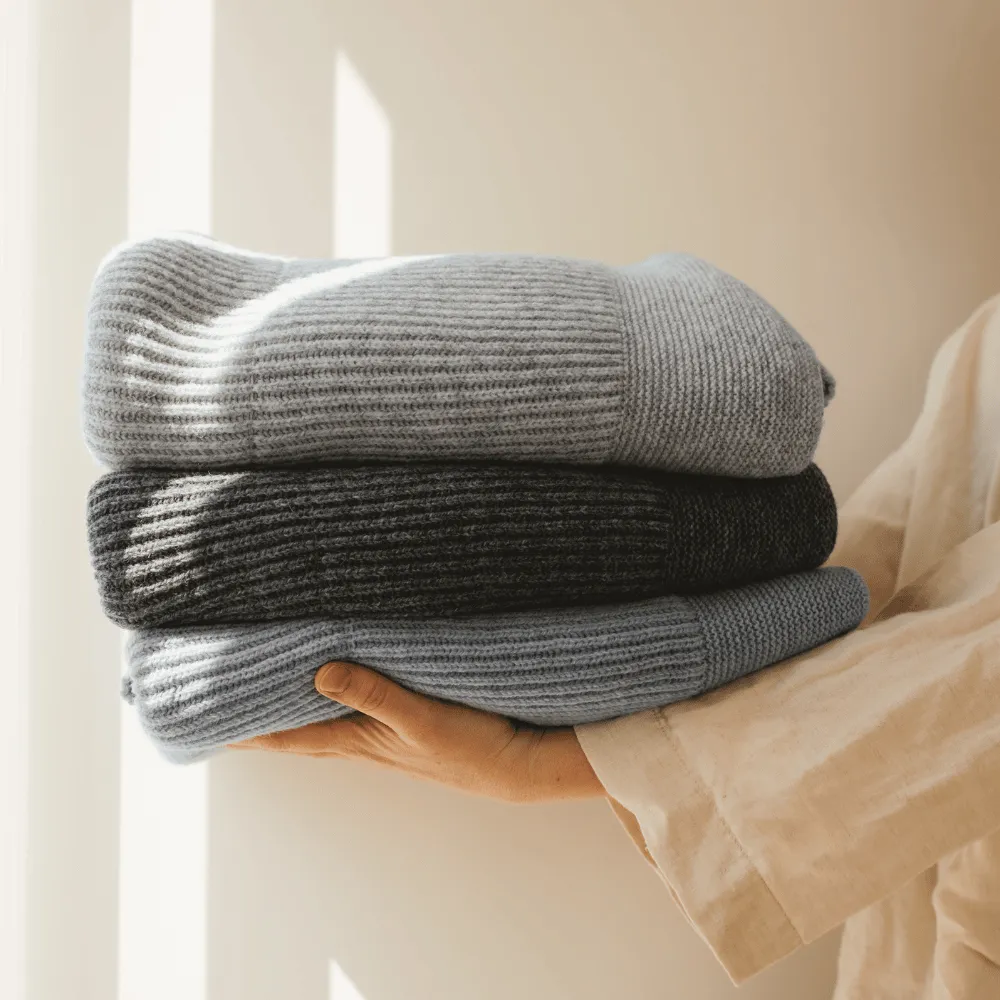 Thick Knit Hvid Gaston Blanket - 100% Merino Lambswool - Luxuriously Cozy