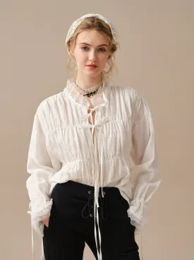 JENNIFER 33 | victorian linen blouse with lace