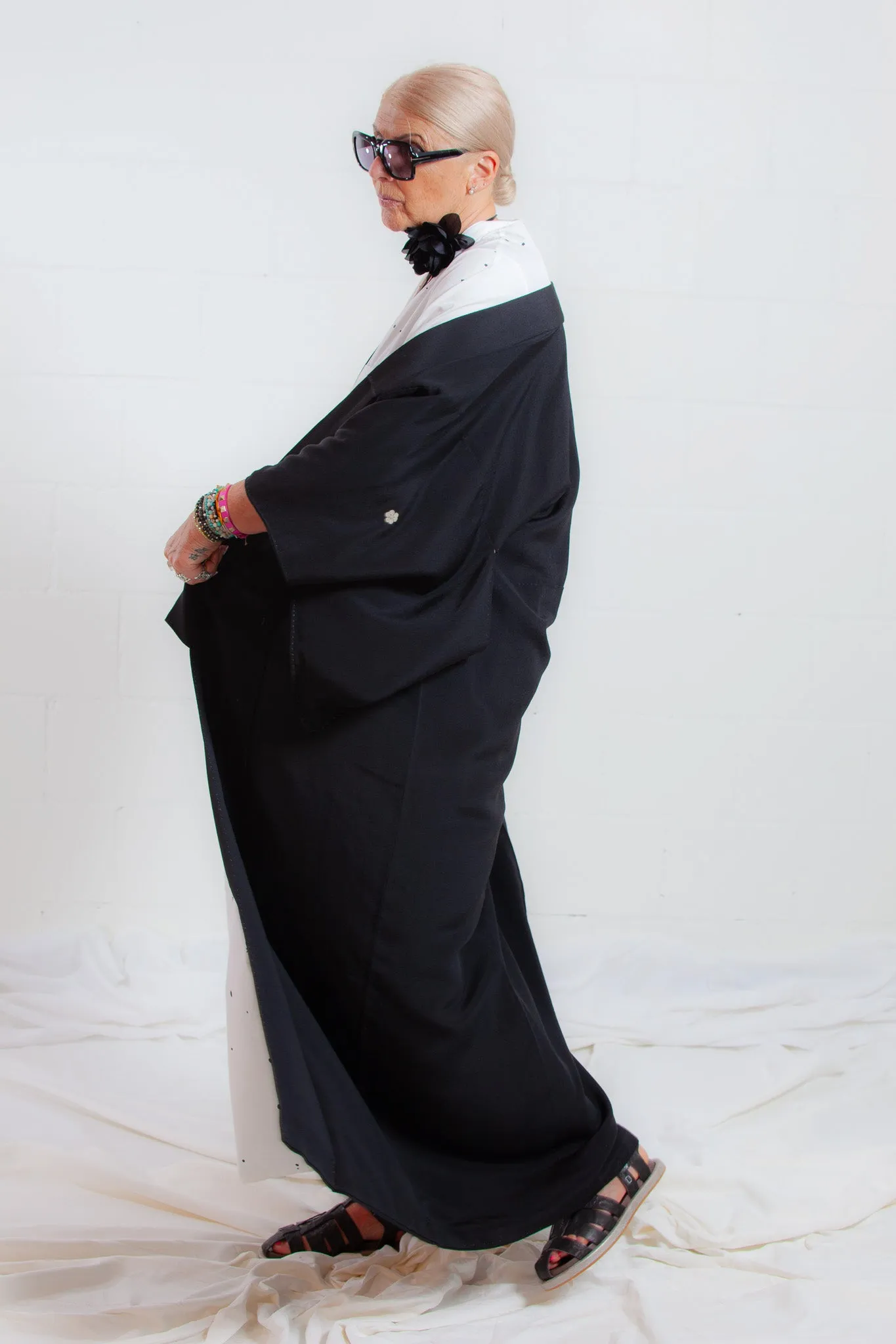 1950s-60s Special Edition Kyoto Vintage Warehouse Black Silk Kimono - Rare Beauty