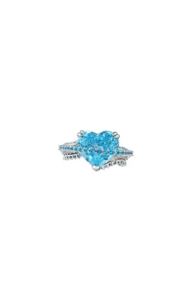 Light Blue Goodtrip Collection Misplaced Heartshaped Ring