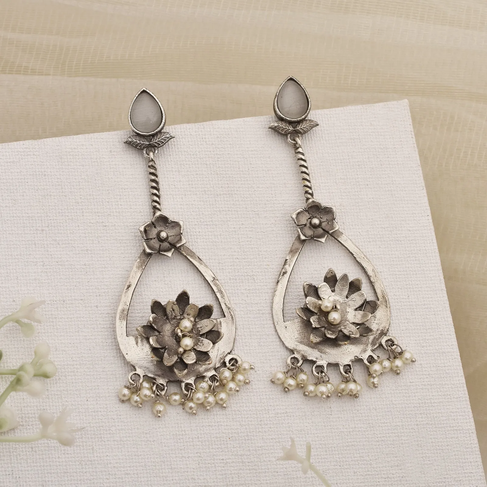 Madhavi Floral Dangler Earrings