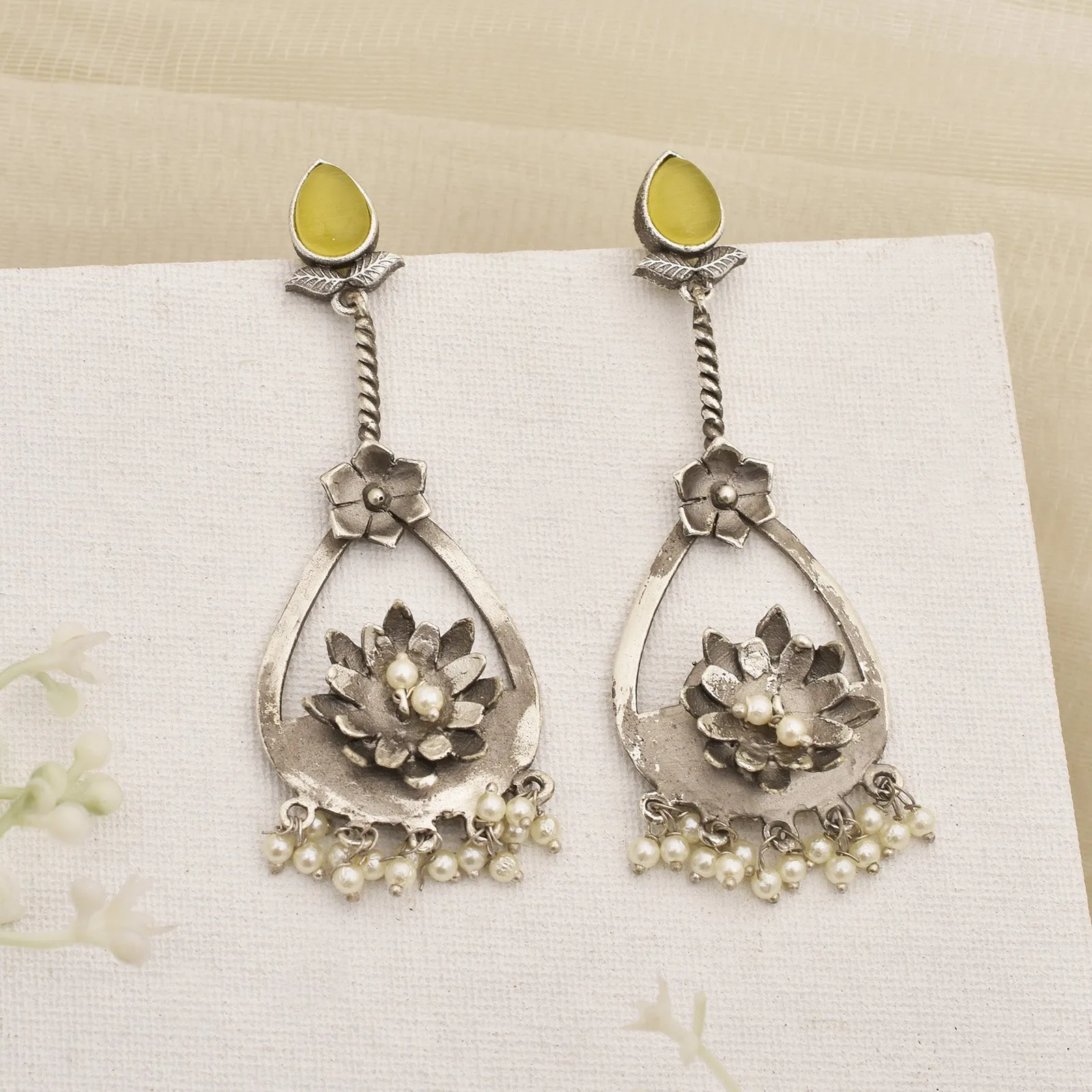 Madhavi Floral Dangler Earrings