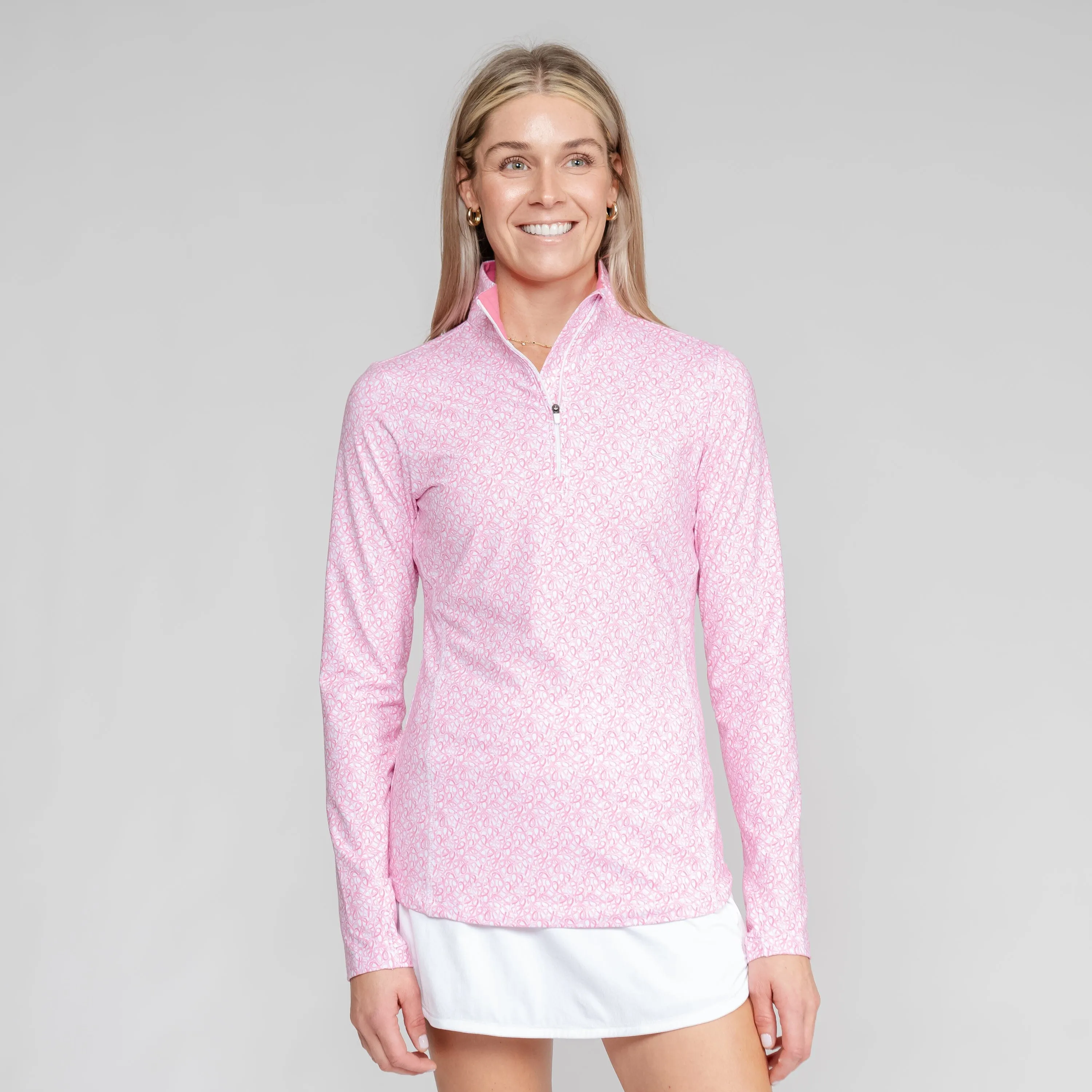 Pink Ribbon Performance Q-Zip | The Pink Ribbon - Spring Pink