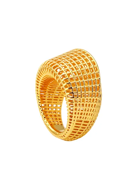 Ring | Inez Hollow Bold | 18K Gold Plated